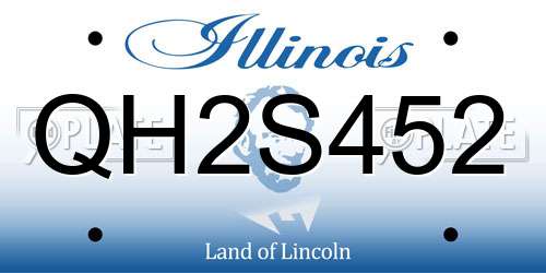 QH2S452 Illinois License Plate