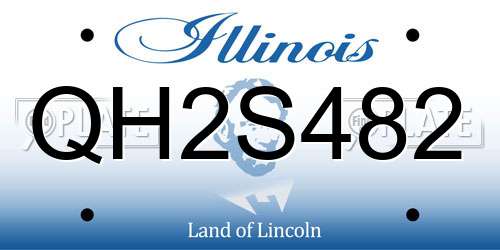 QH2S482 Illinois License Plate