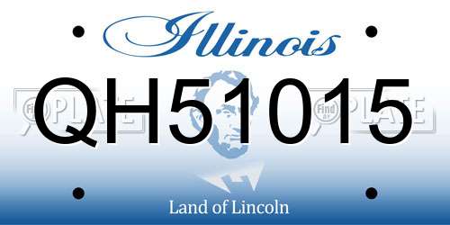 QH51015 Illinois License Plate