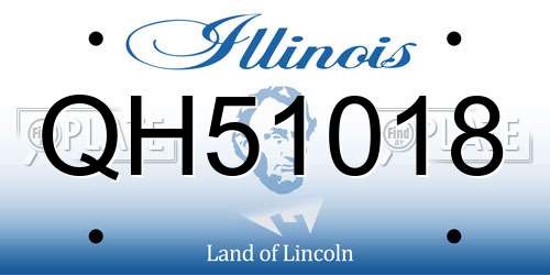 QH51018 Illinois License Plate