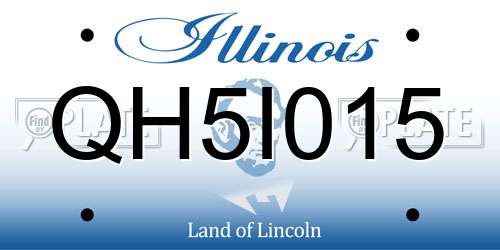 QH5I015 Illinois License Plate