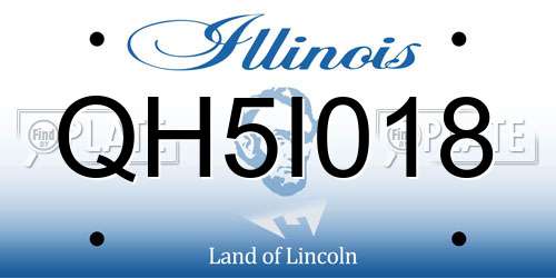 QH5I018 Illinois License Plate