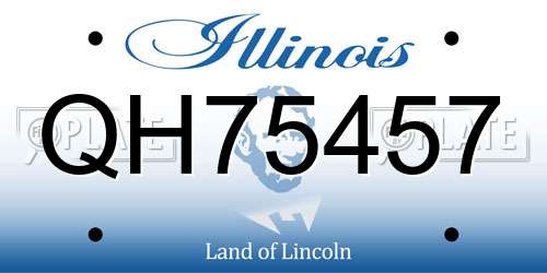 QH75457 Illinois License Plate