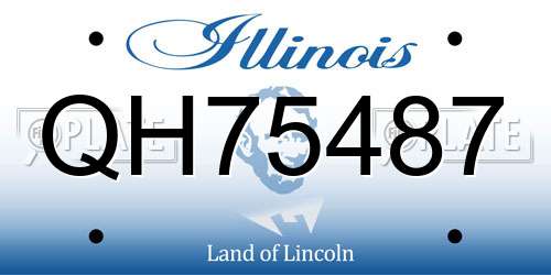 QH75487 Illinois License Plate