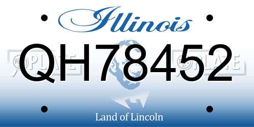 QH78452 Illinois License Plate
