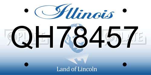 QH78457 Illinois License Plate