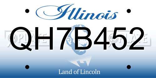 QH7B452 Illinois License Plate