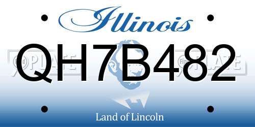 QH7B482 Illinois License Plate