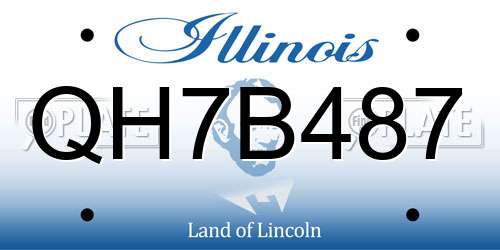 QH7B487 Illinois License Plate