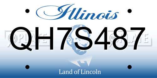 QH7S487 Illinois License Plate