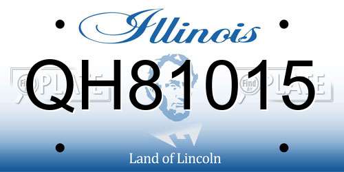 QH81015 Illinois License Plate