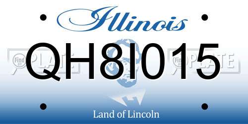 QH8I015 Illinois License Plate