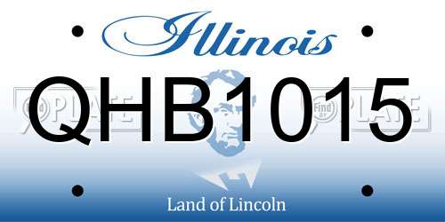 QHB1015 Illinois License Plate