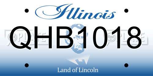 QHB1018 Illinois License Plate