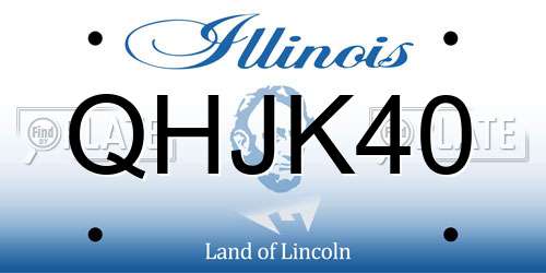 QHJK40 Illinois License Plate