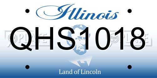 QHS1018 Illinois License Plate