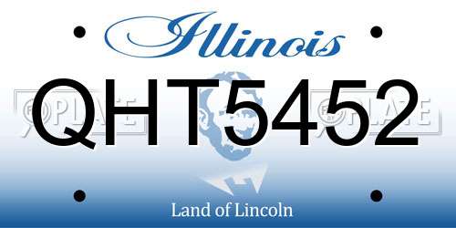 QHT5452 Illinois License Plate