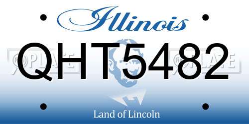 QHT5482 Illinois License Plate