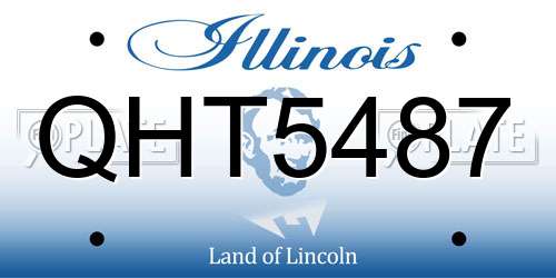 QHT5487 Illinois License Plate