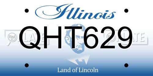 QHT629 Illinois License Plate