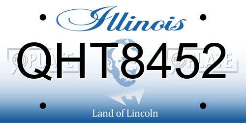 QHT8452 Illinois License Plate