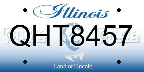 QHT8457 Illinois License Plate