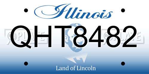 QHT8482 Illinois License Plate