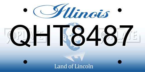 QHT8487 Illinois License Plate