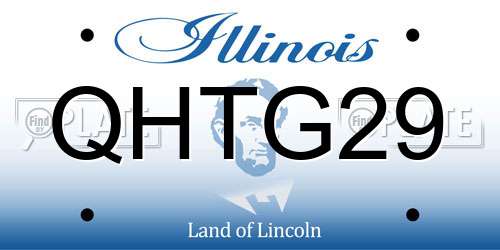 QHTG29 Illinois License Plate