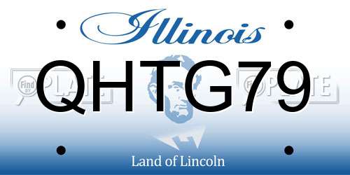 QHTG79 Illinois License Plate