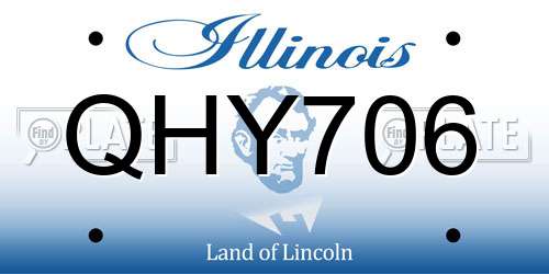 QHY706 Illinois License Plate