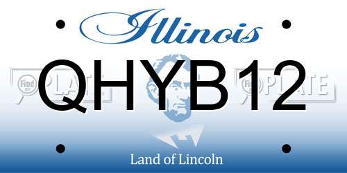 QHYB12 Illinois License Plate