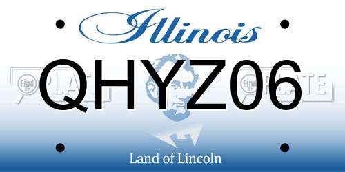 QHYZ06 Illinois License Plate