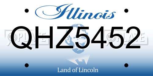 QHZ5452 Illinois License Plate