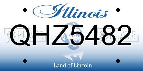QHZ5482 Illinois License Plate