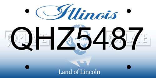 QHZ5487 Illinois License Plate