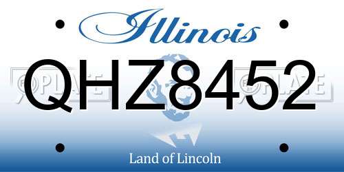 QHZ8452 Illinois License Plate