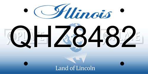QHZ8482 Illinois License Plate
