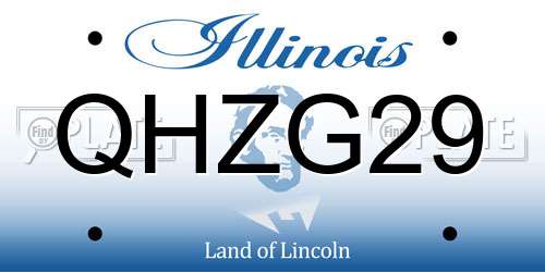 QHZG29 Illinois License Plate