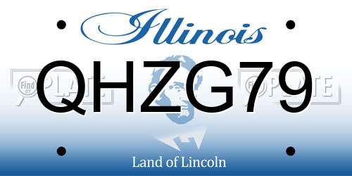 QHZG79 Illinois License Plate