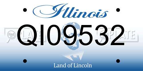 QI09532 Illinois License Plate