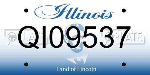 QI09537 Illinois License Plate