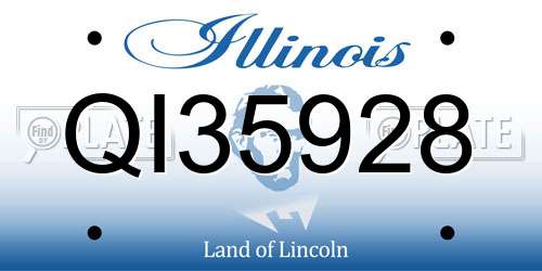 QI35928 Illinois License Plate