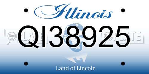 QI38925 Illinois License Plate