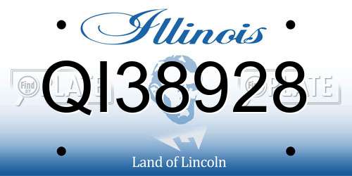 QI38928 Illinois License Plate