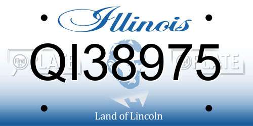 QI38975 Illinois License Plate