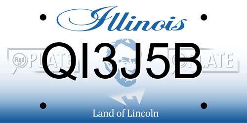 QI3J5B Illinois License Plate