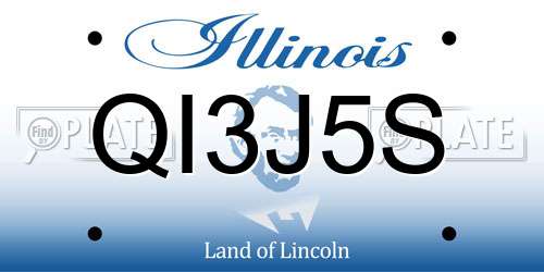 QI3J5S Illinois License Plate