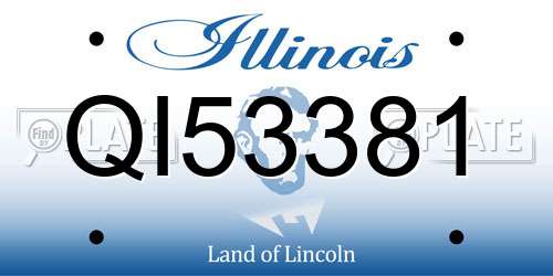 QI53381 Illinois License Plate