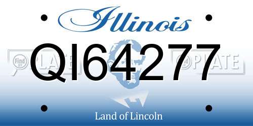 QI64277 Illinois License Plate